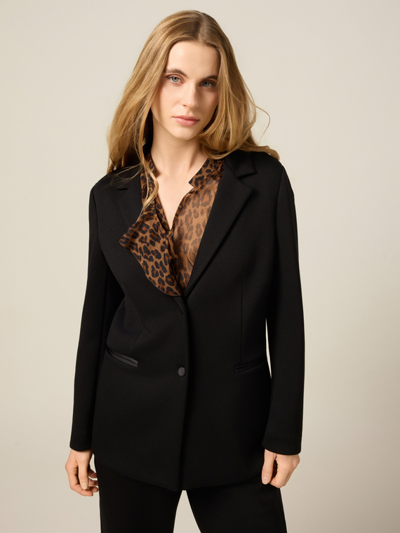 Felpa a blazer in scuba