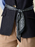 Denim vest with scarf belt image number 2