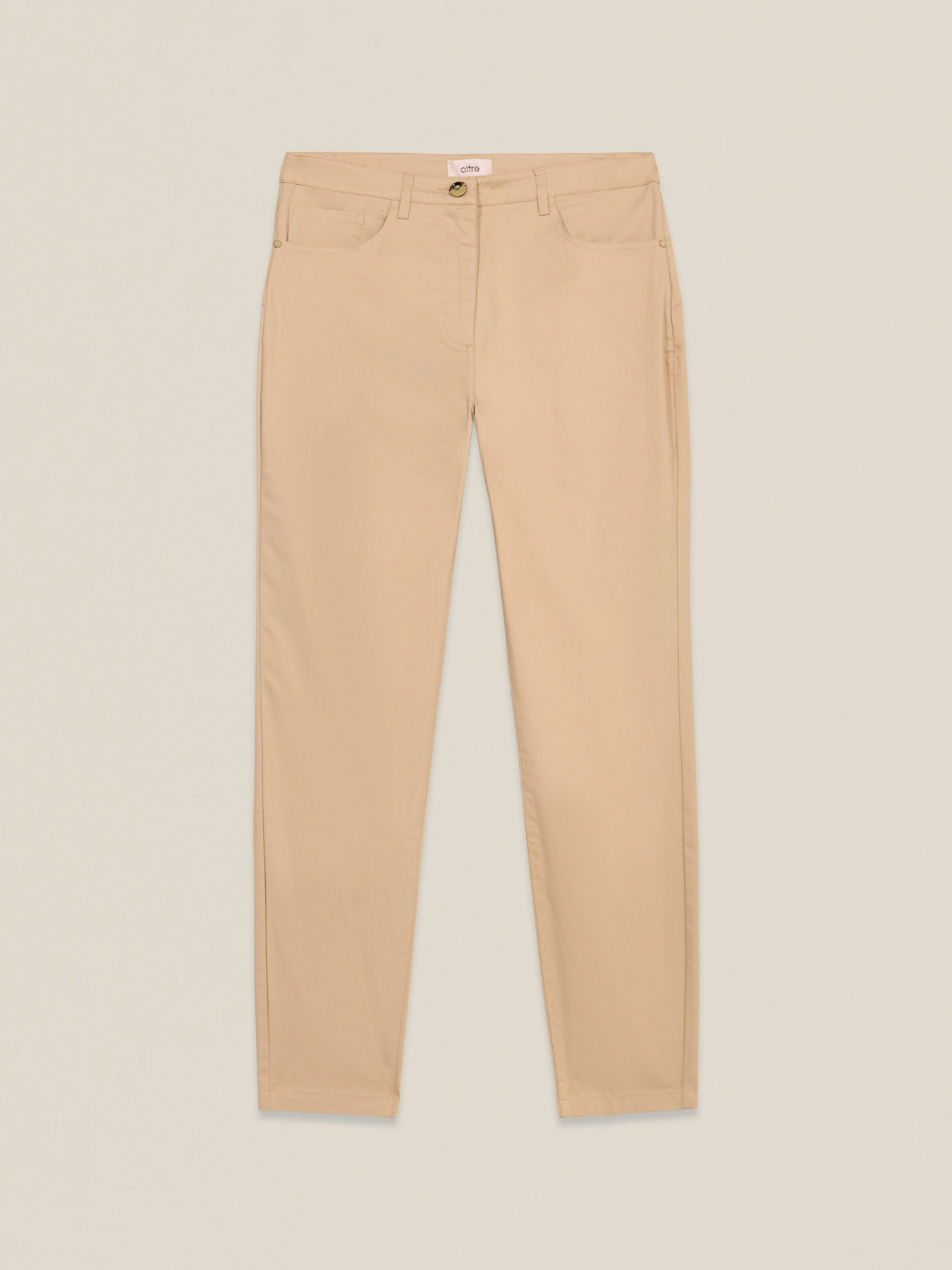 Skinny cotton blend trousers image number 4