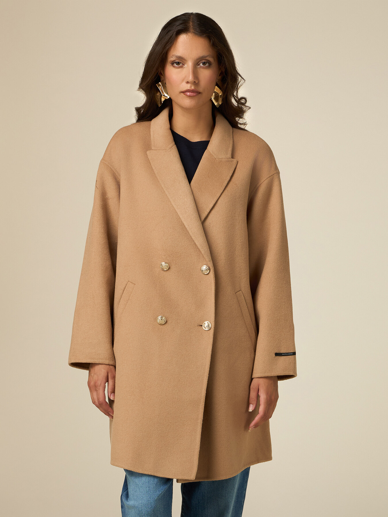 Wool blend double-breasted coat image number 0