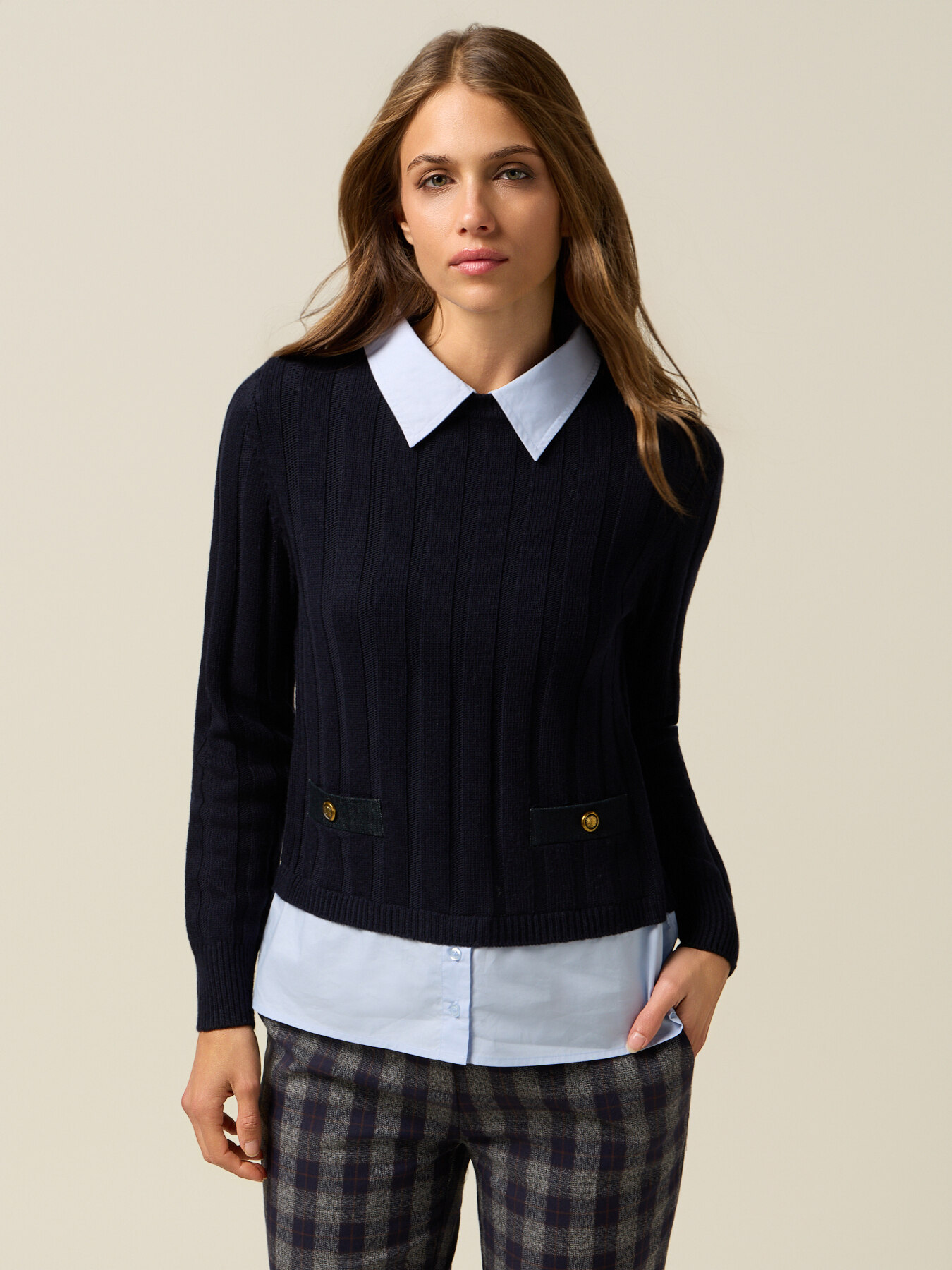 Layered effect sweater image number 0