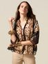 Blusa holgada de muselina estampada image number 0