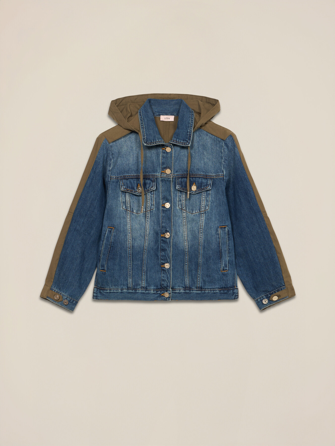 Denim and cotton jacket image number 3