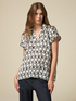 Patterned satin blouse image number 0