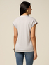Two-material V-neck T-shirt image number 1