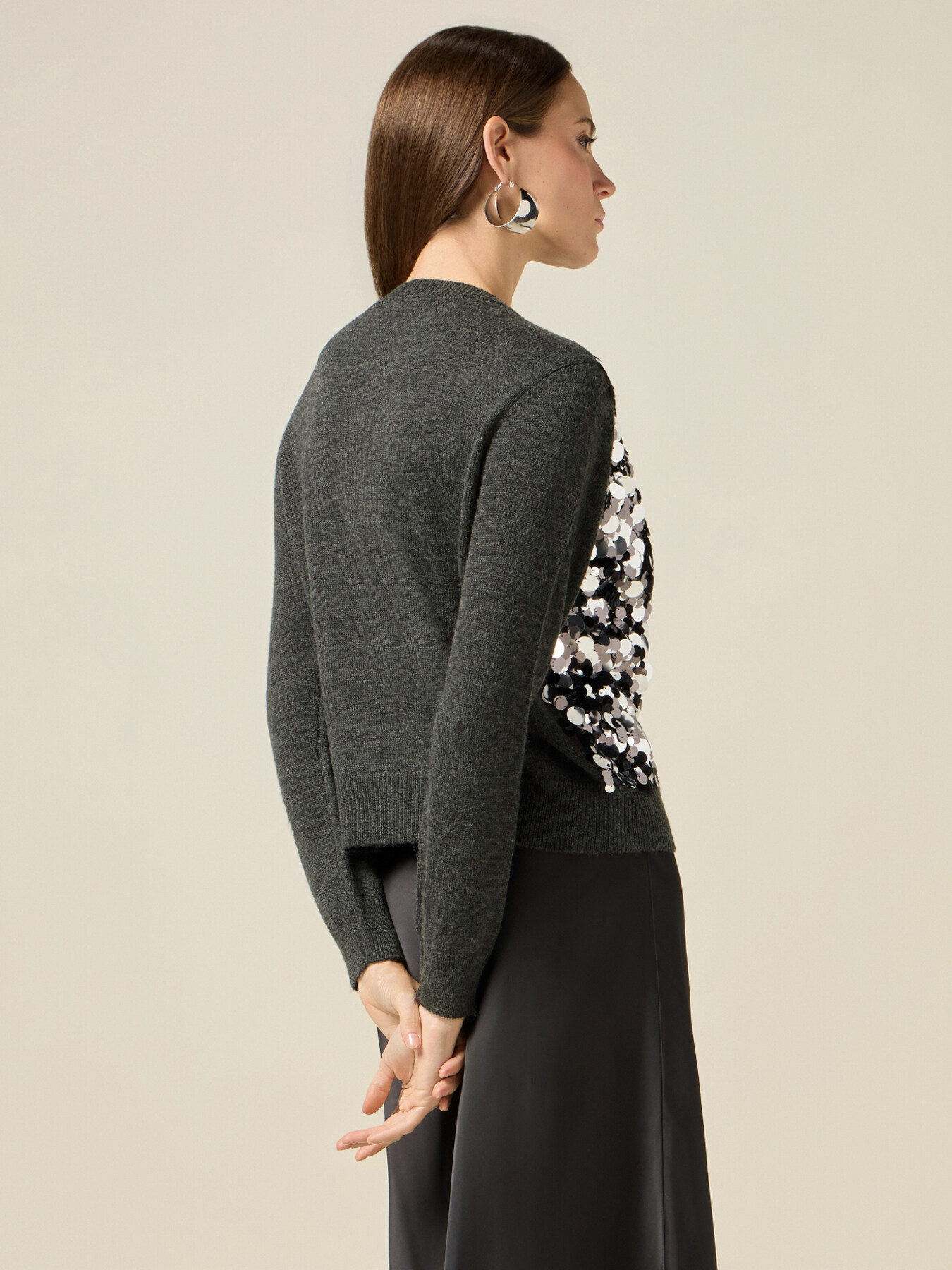Cardigan with maxi sequins image number 1