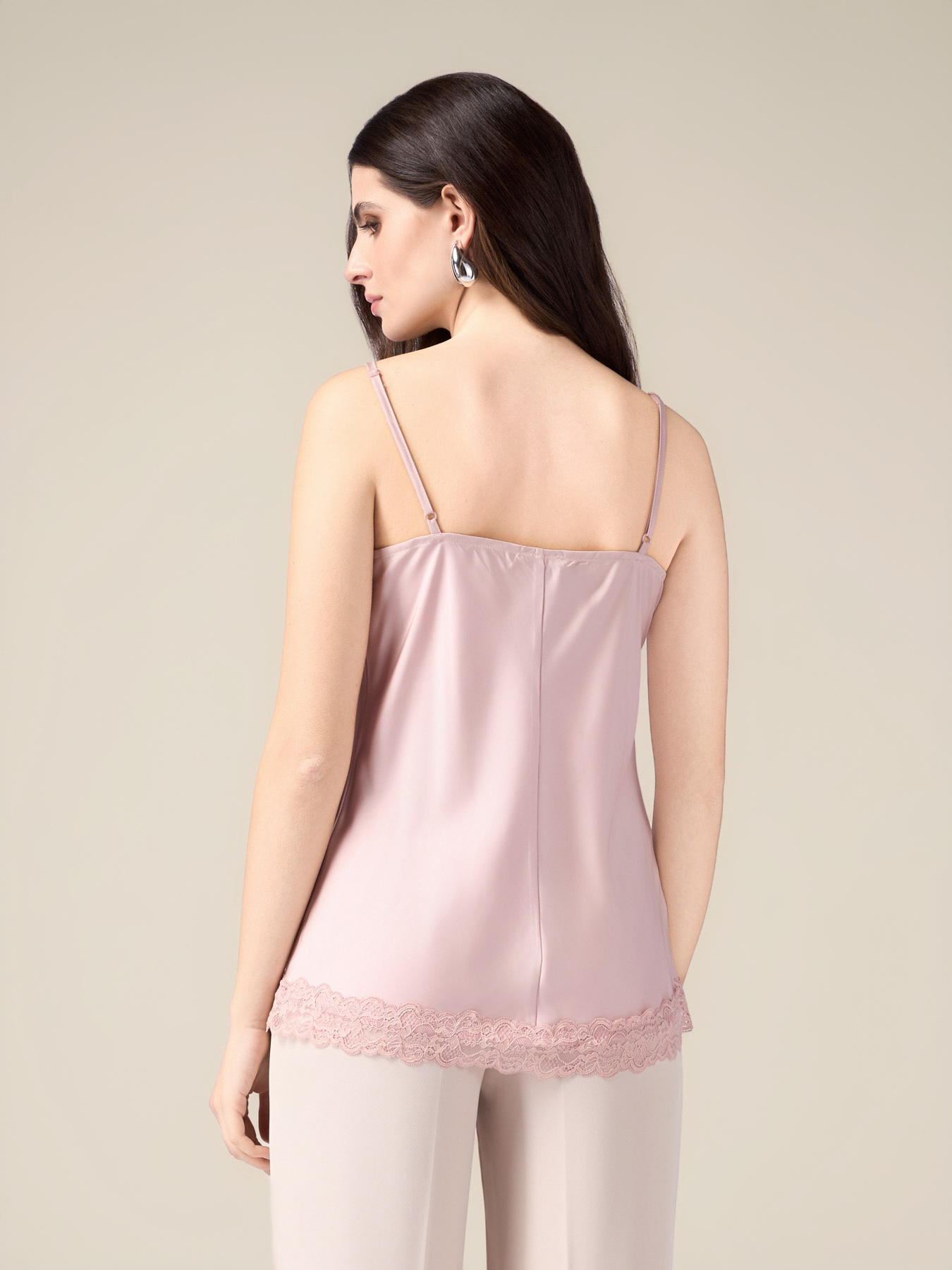 Top lingerie in raso e pizzo image number 1