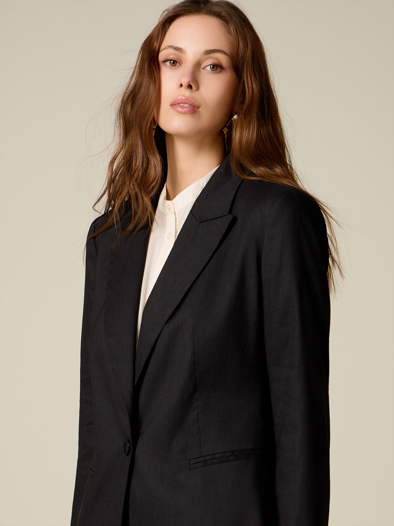 Linen blend jacket image number 2