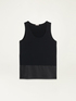 Top avec un insert en satin image number 3