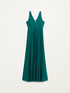 Long pleated jersey dress image number 4