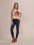 Dunkelblaue Skinny-Jeans, Modell Paris Push-up image number 0