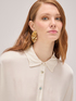 Oversized viscose satin shirt image number 2