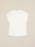 Viscose blouse with satin trim image number 3