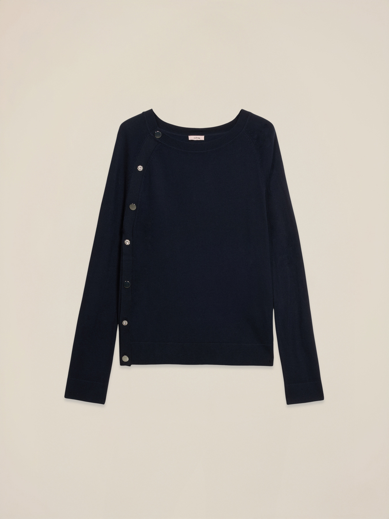 Viskosemischpullover mit dekorativen Kn&ouml;pfen image number 3