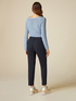 Stretch crepe scuba fabric joggers image number 1