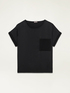 Satin blouse with breast pocket image number 3