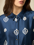 Oversized patterned viscose shirt image number 2