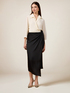 Two-material dress with wrap skirt image number 1