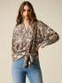 Patterned crossover blouse image number 0