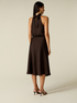 Midi halter neck satin dress image number 1