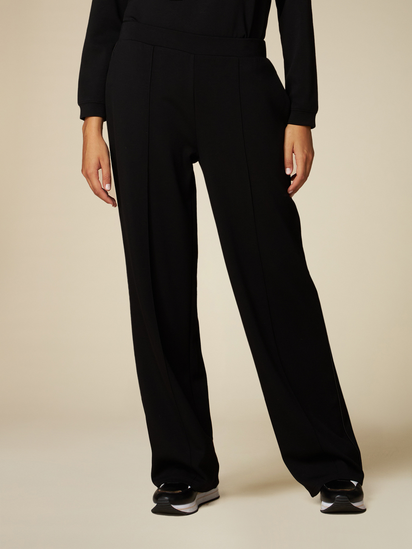 Pantaloni palazzo in jersey soft touch image number 3