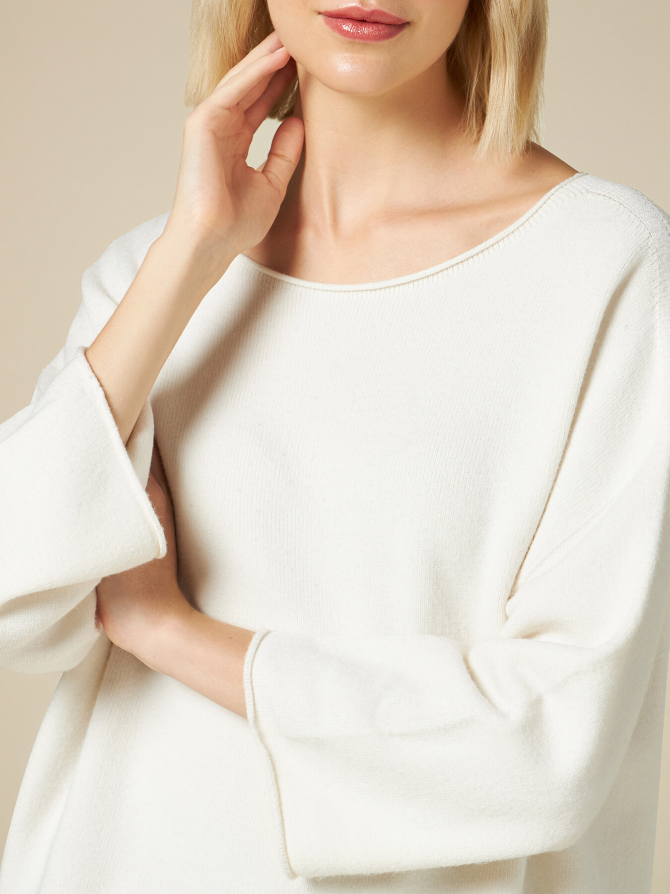 Boxy-Pullover mit U-Boot-Ausschnitt image number 2