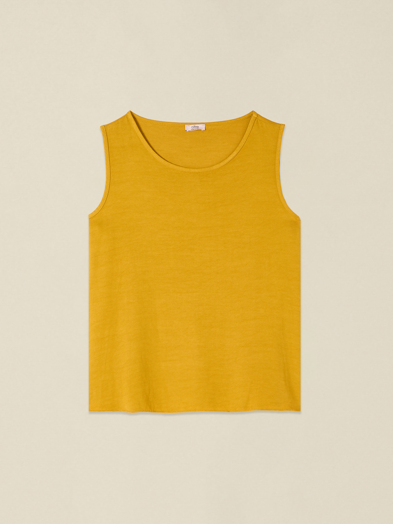 Sleeveless linen blend top image number 3