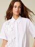 Vestito chemisier con fiori applicati image number 2