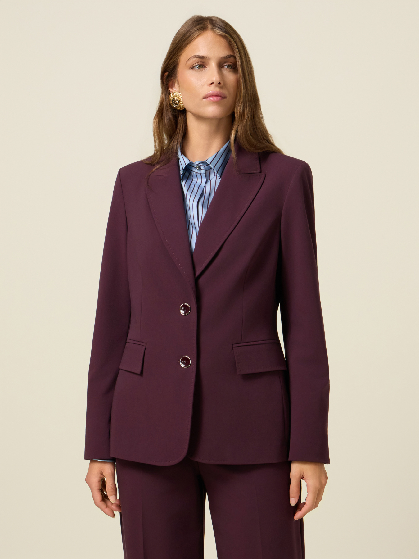 Viscose blend flannel blazer image number 2