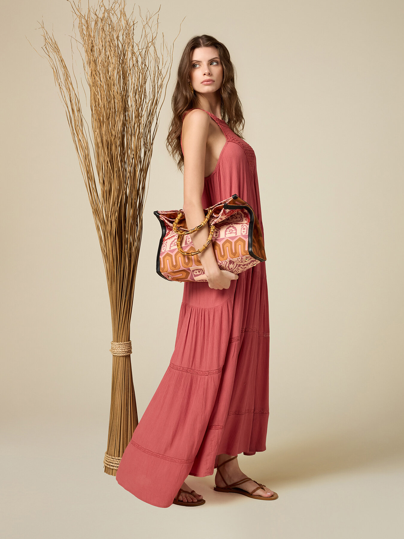 Robe longue avec partie en crochet image number 3