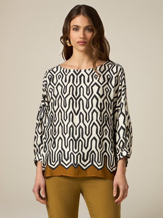 Patterned viscose blouse