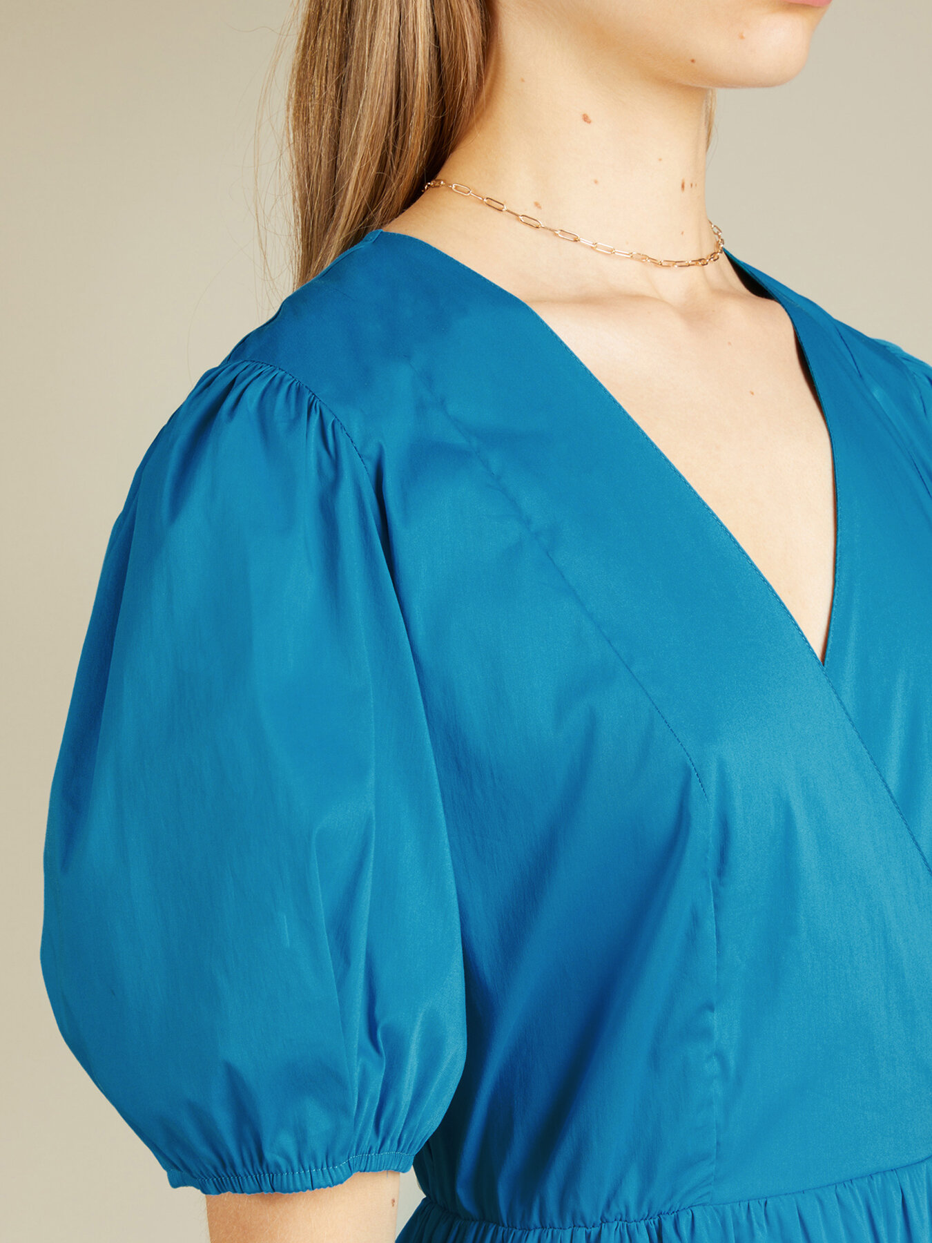 Midi poplin dress image number 2