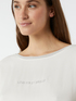 Dual-fabric T-shirt with lettering image number 2