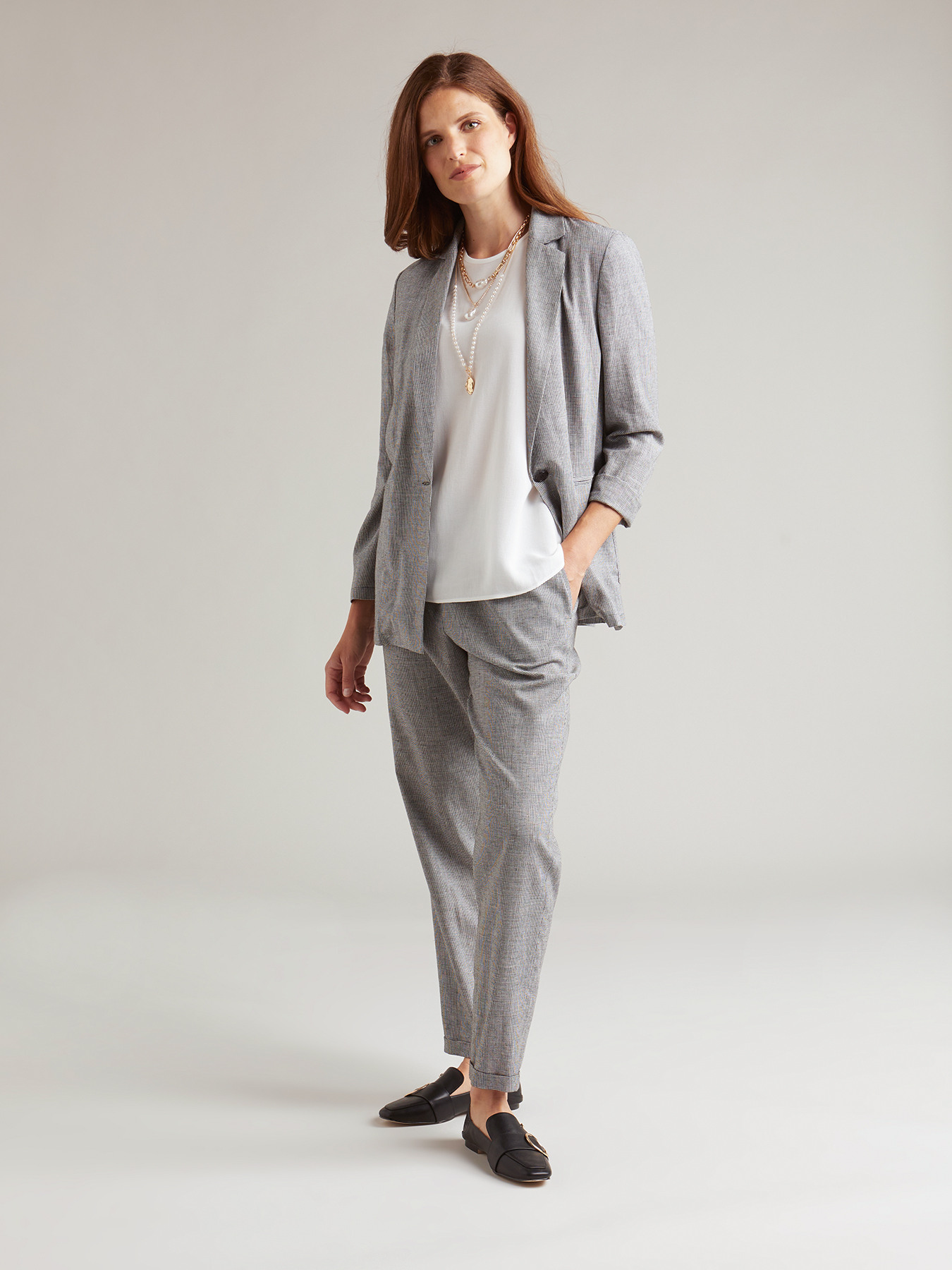 Joggers Dubai micro pied de poule image number 0