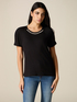 Cotton t-shirt with stone settings image number 0