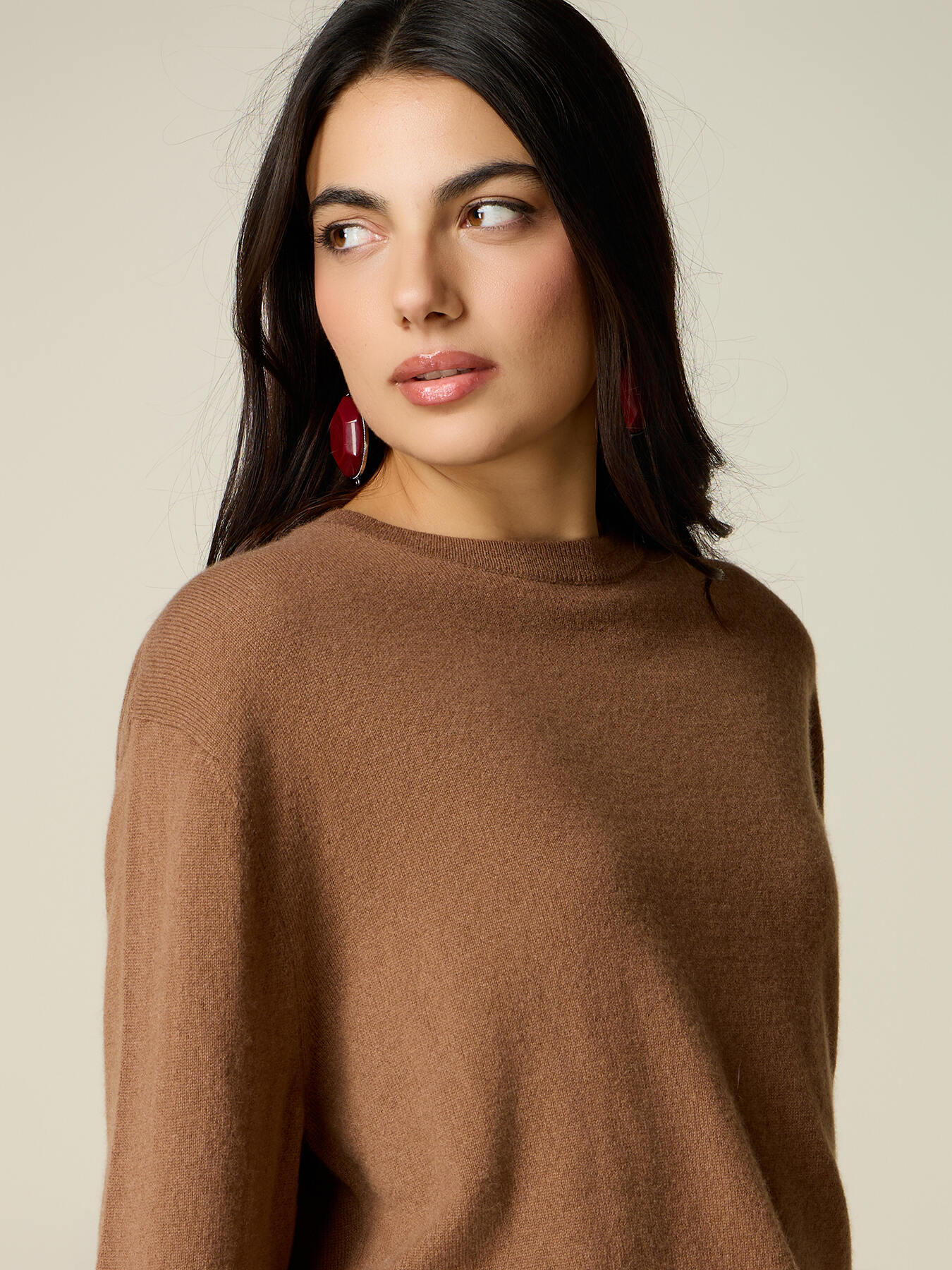 Cashmere sweater with puff sleeves image number 2