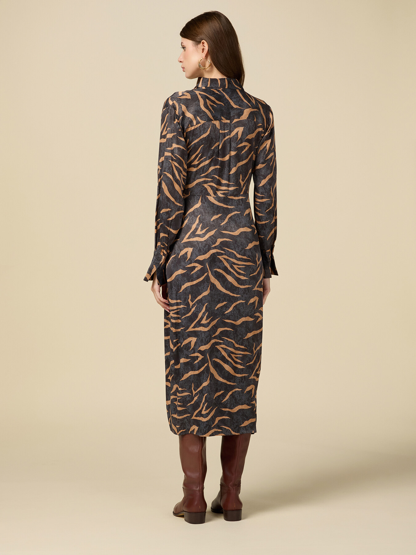 Rochie midi model portofel image number 1