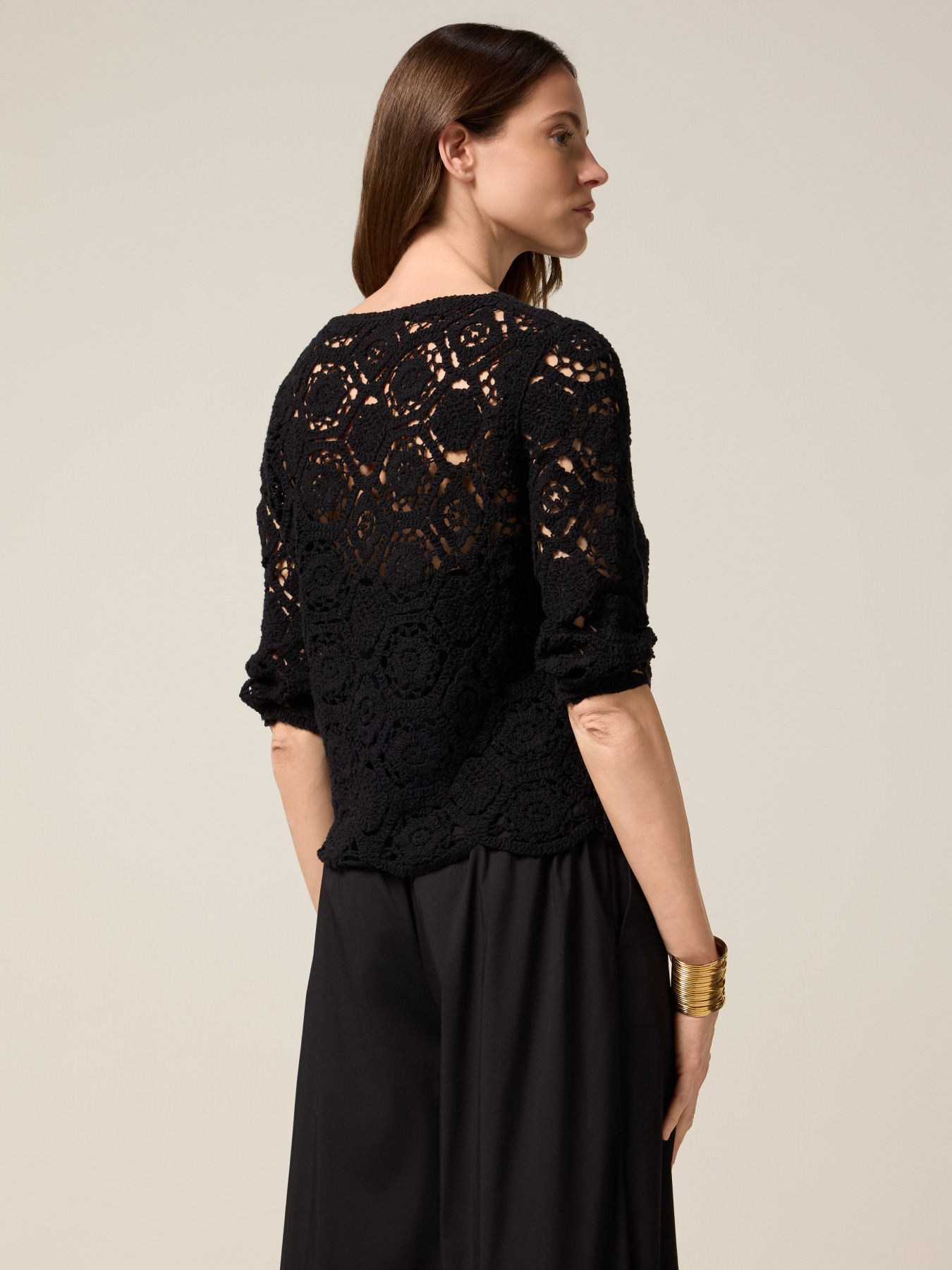 Durchbrochener Strickcardigan image number 1