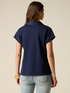 Two-material V-neck T-shirt image number 1