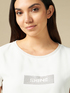 Dual-fabric T-shirt with rhinestones image number 2