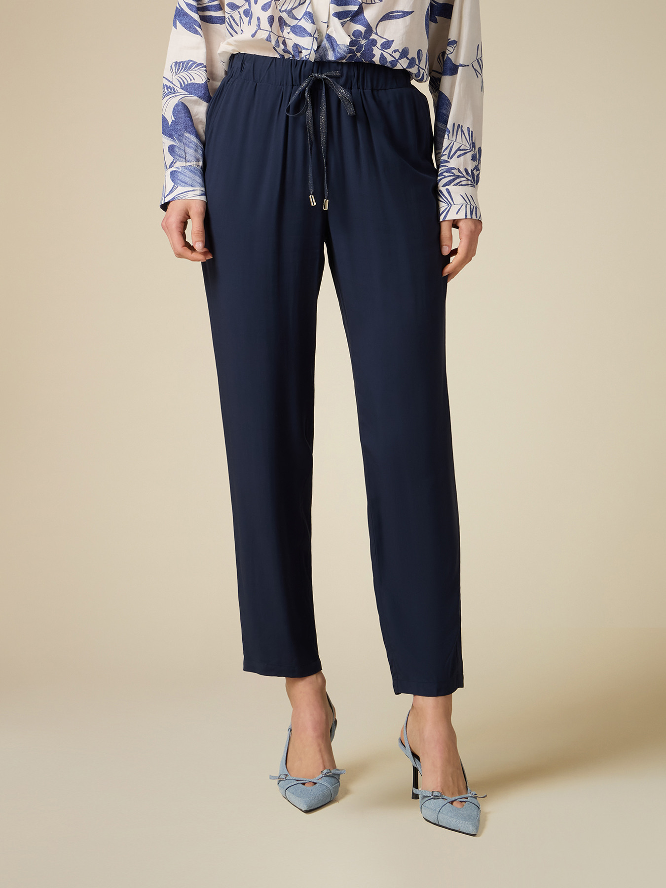 Pantalon jogger en viscose image number 3