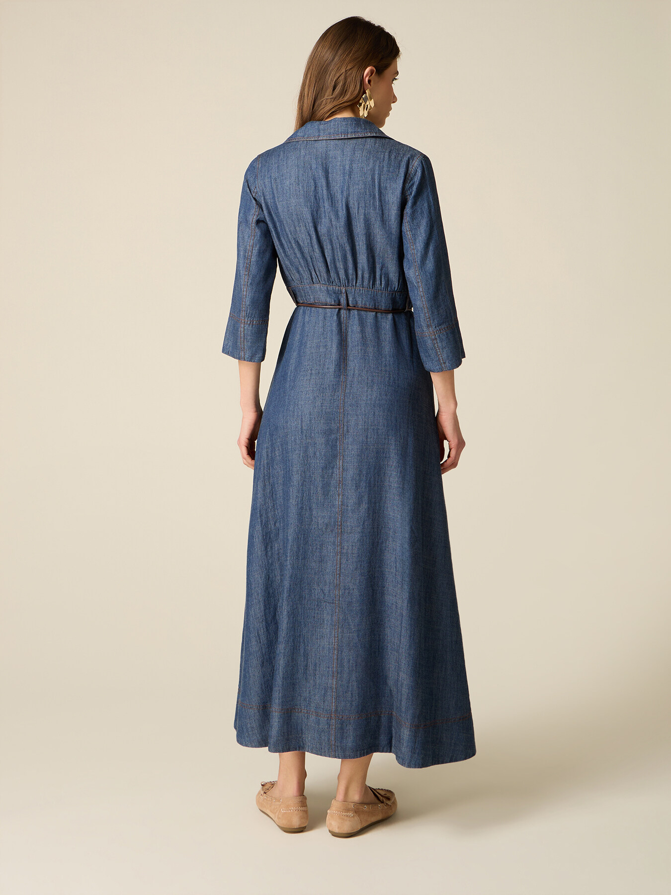Rochie lungă cu efect denim image number 1