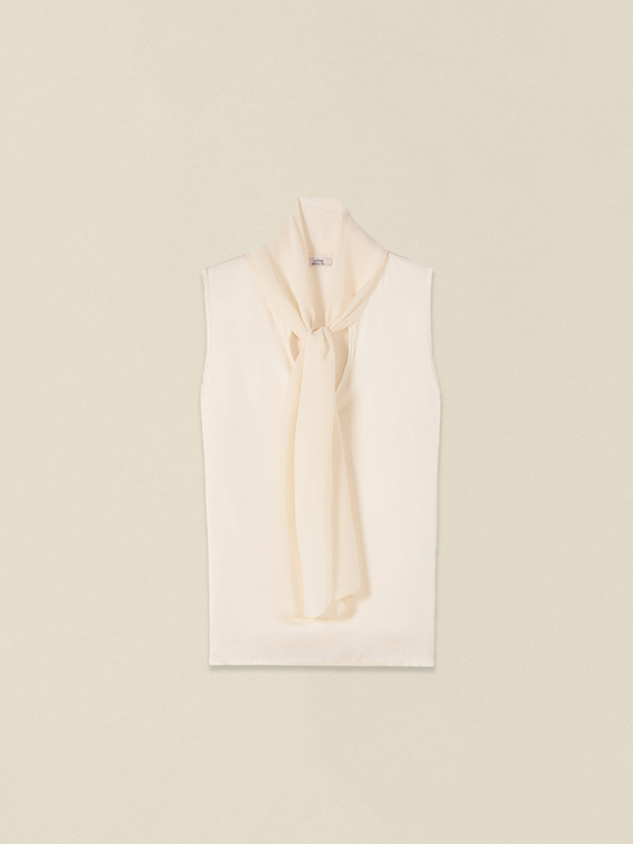 Top in viscosa con fiocco