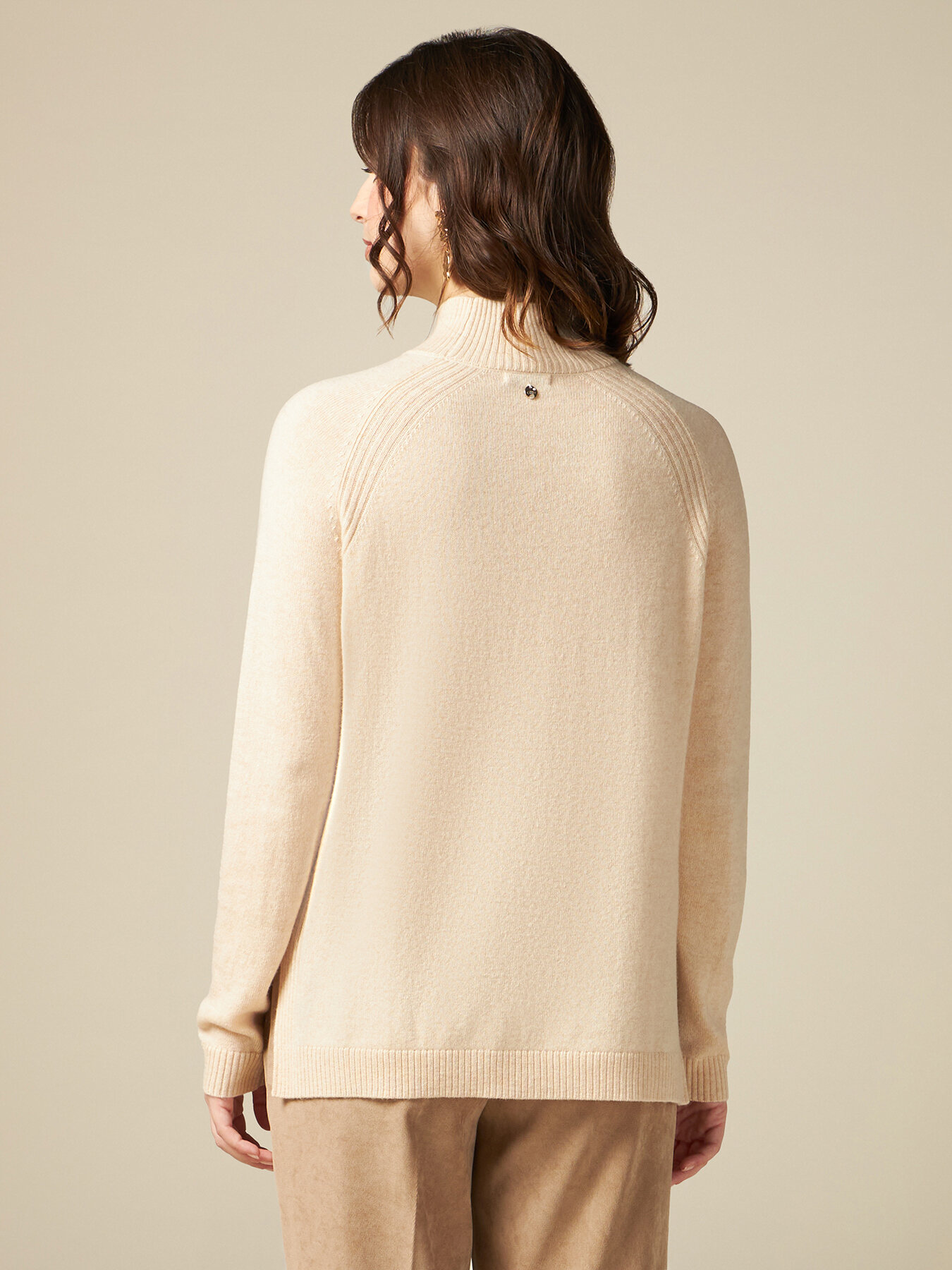 John Richmond maglia bambino colorblock misto cashmere nero beige