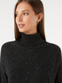Cashmere blend lurex turtleneck sweater with sequins image number 2