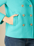 Jachetă la două rânduri de nasturi din țesătură scuba image number 2