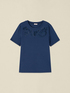 Cotton t-shirt with openwork embroidery image number 3