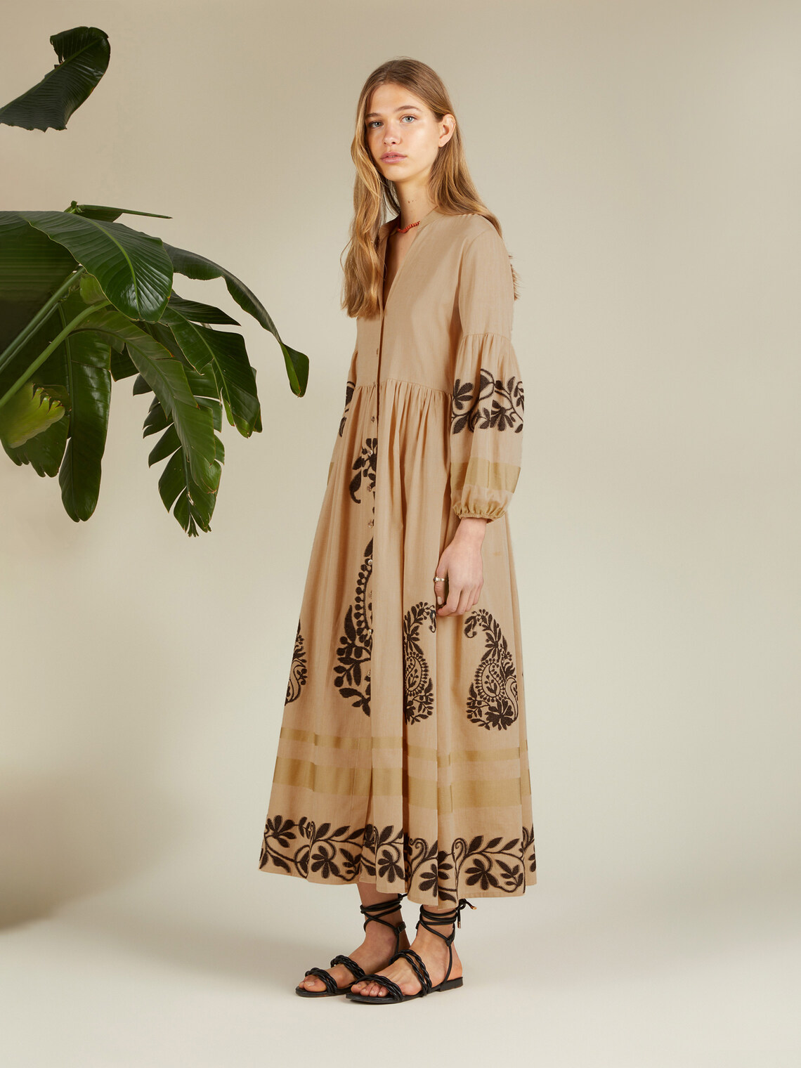 Vestito chemisier in cotone jacquard - Oltre.com