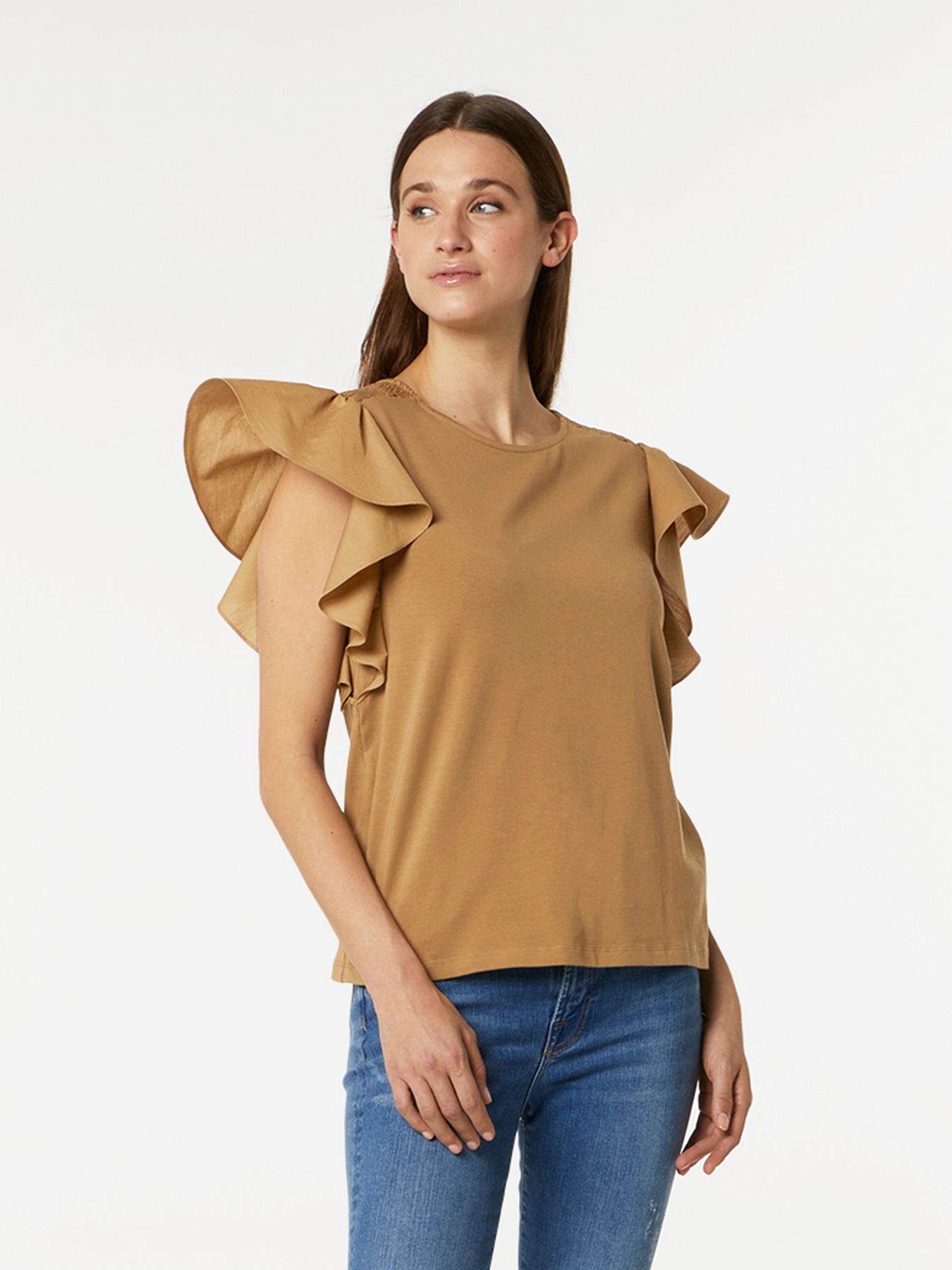 T-shirt con maniche ad aletta image number 0