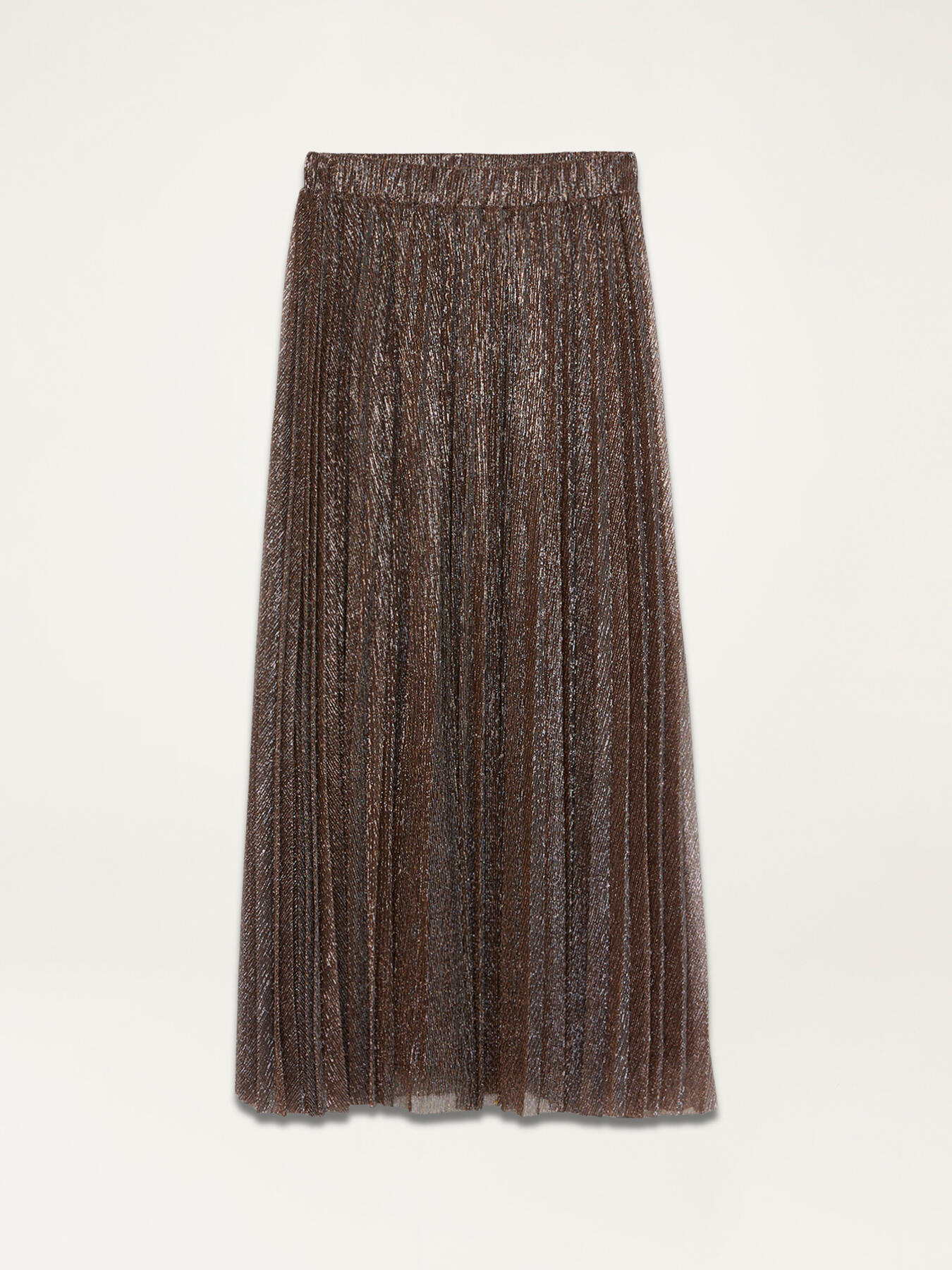 Pleated lurex midi skirt image number 4